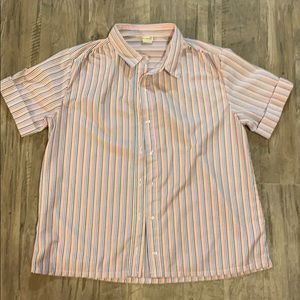 Multi colored button up top